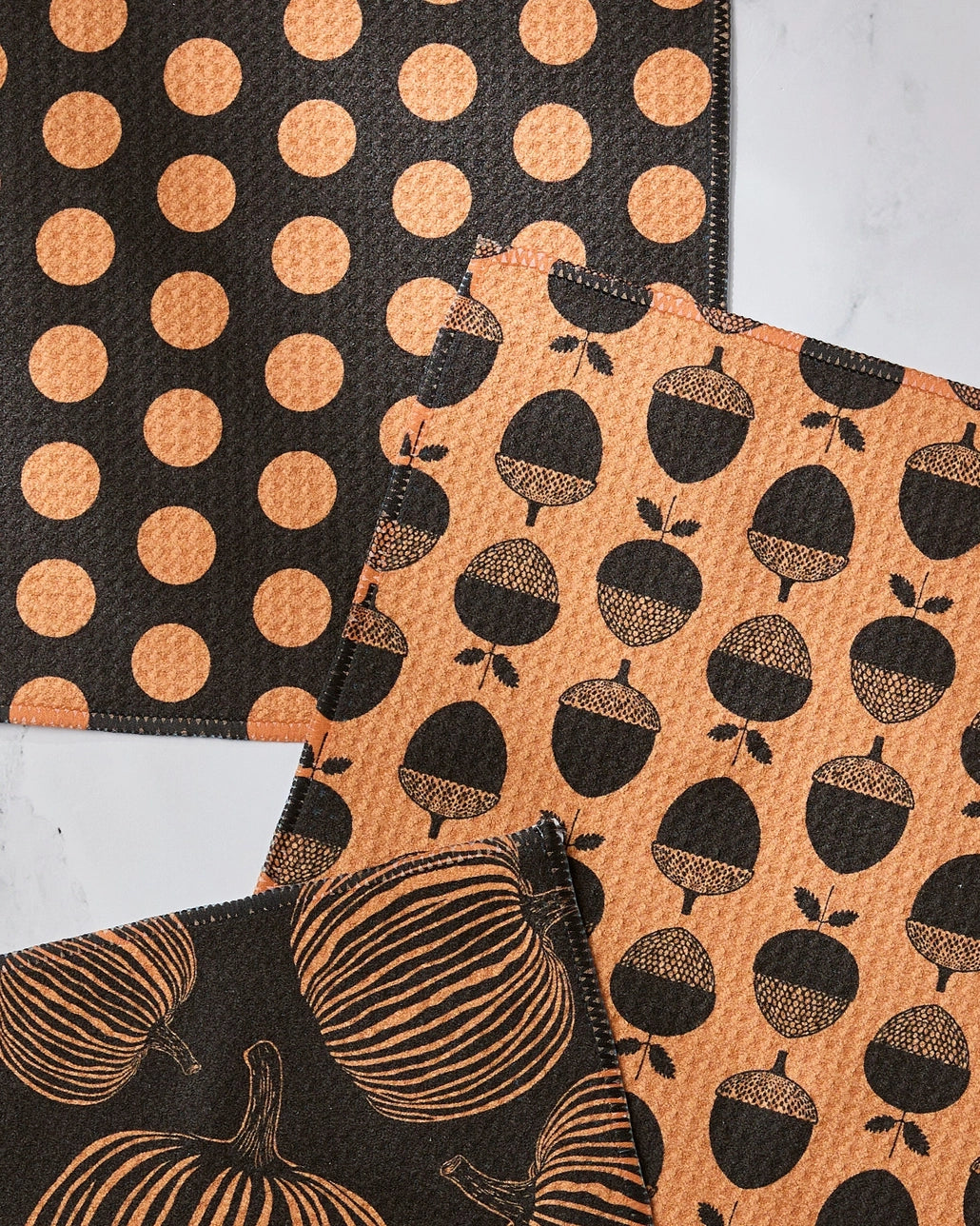 Geometry Autumn Noir Dishcloth Set