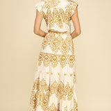 Geometric Print Tiered Maxi Dress 2-colors