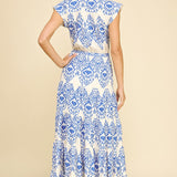 Geometric Print Tiered Maxi Dress 2-colors