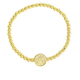 Initial Gold Ball Bracelet