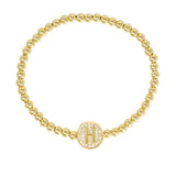 Initial Gold Ball Bracelet