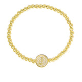 Initial Gold Ball Bracelet
