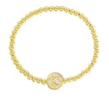 Initial Gold Ball Bracelet