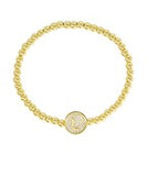 Initial Gold Ball Bracelet