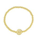 Initial Gold Ball Bracelet