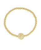Initial Gold Ball Bracelet