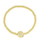 Initial Gold Ball Bracelet