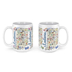mug with a map of Indiana design