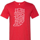 Indiana State Tee Shirt Red