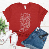 Indiana State Tee Shirt Red