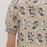 Short Sleeve Garden Ruffle Collar Top