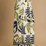 Olive Leafy Print Pants