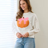 Pretty Pumpkin Sweatshirt, Ivory