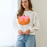 Pretty Pumpkin Sweatshirt, Ivory