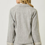 3 Button Jacket - Oatmeal Mix