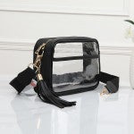 Black Trimmed Clear Bag