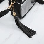 Black Trimmed Clear Bag