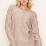 Henley Sweater - Oatmeal