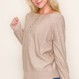 Henley Sweater - Oatmeal
