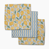 Geometry Lemon Waves Dishcloth Set