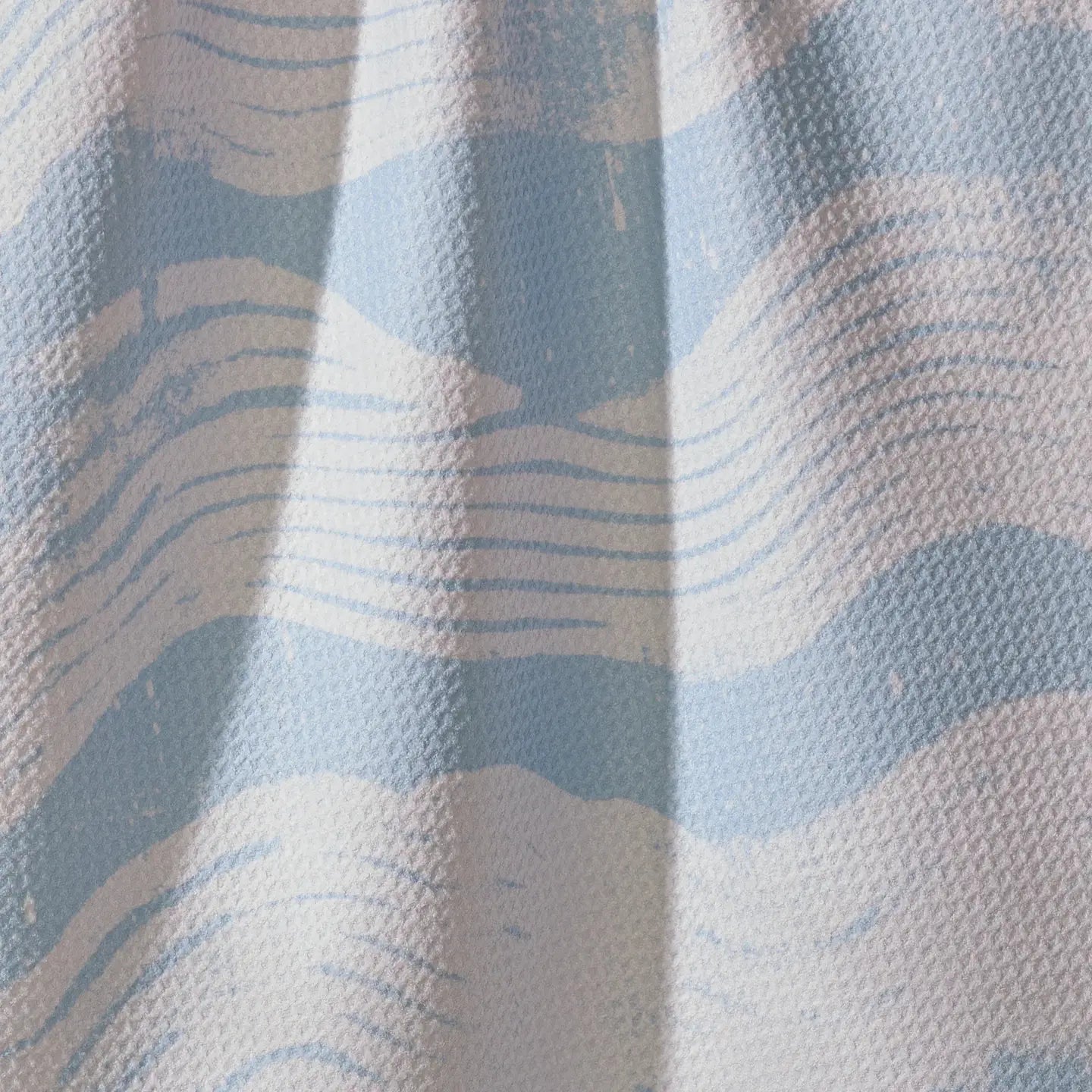Geometry Brushline Lightblue Tea Towel