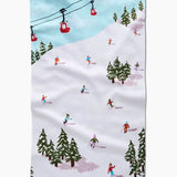 Geometry Winter Skiing Trip Tea Towel