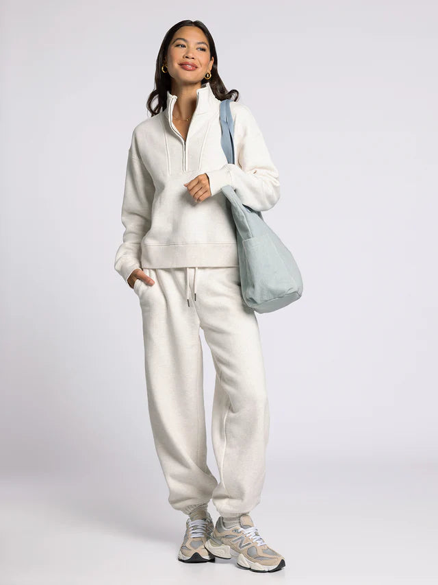 Serenity Fleece 1/4 Zip Pullover - Oatmeal