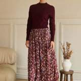 Burgundy Sweater Topped Dress