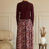 Burgundy Sweater Topped Dress