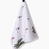 Geometry Winter Skiing Trip Tea Towel