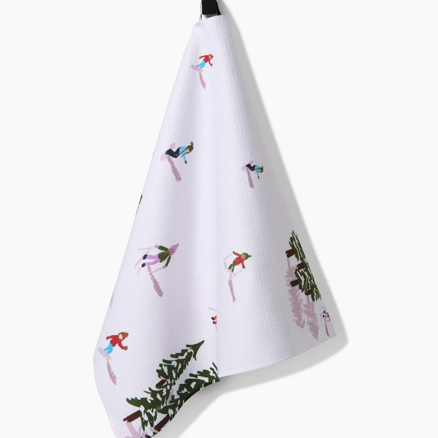 Geometry Winter Skiing Trip Tea Towel