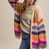Rainbow Crochet Cardigan