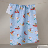 Geometry Winter Friends Tea Towel