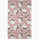 Geometry Snowman Tea Towel