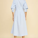 Tucked Detailed Maxi Dress - Light Blue