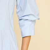 Tucked Detailed Maxi Dress - Light Blue