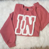 IN Chenille Yarn Embroidery Sweatshirt