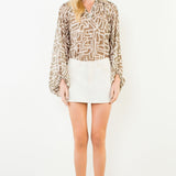 THML Abstract Print Woven Top