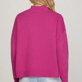 Magenta Quarter Zip Sweater