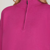 Magenta Quarter Zip Sweater