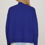 Cobalt Quarter Zip Sweater