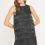 Ruffled Detail Sleeveless Mini Dress