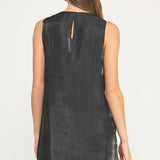 Ruffled Detail Sleeveless Mini Dress