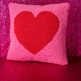 Pink Heart Accent Pillow