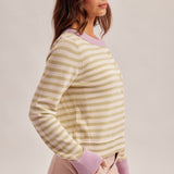 Pistachio Stripe Cardigan