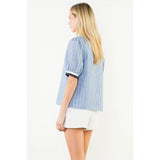 THML Vertical Stripe Top - Blue