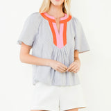 THML Seersucker Woven Top