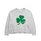 Shamrock "LUCKY" Relaxed Sweatshirt - Grey