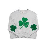 Shamrock "LUCKY" Relaxed Sweatshirt - Grey