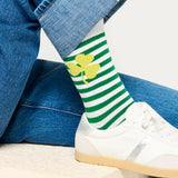 Striped Shamrock Socks